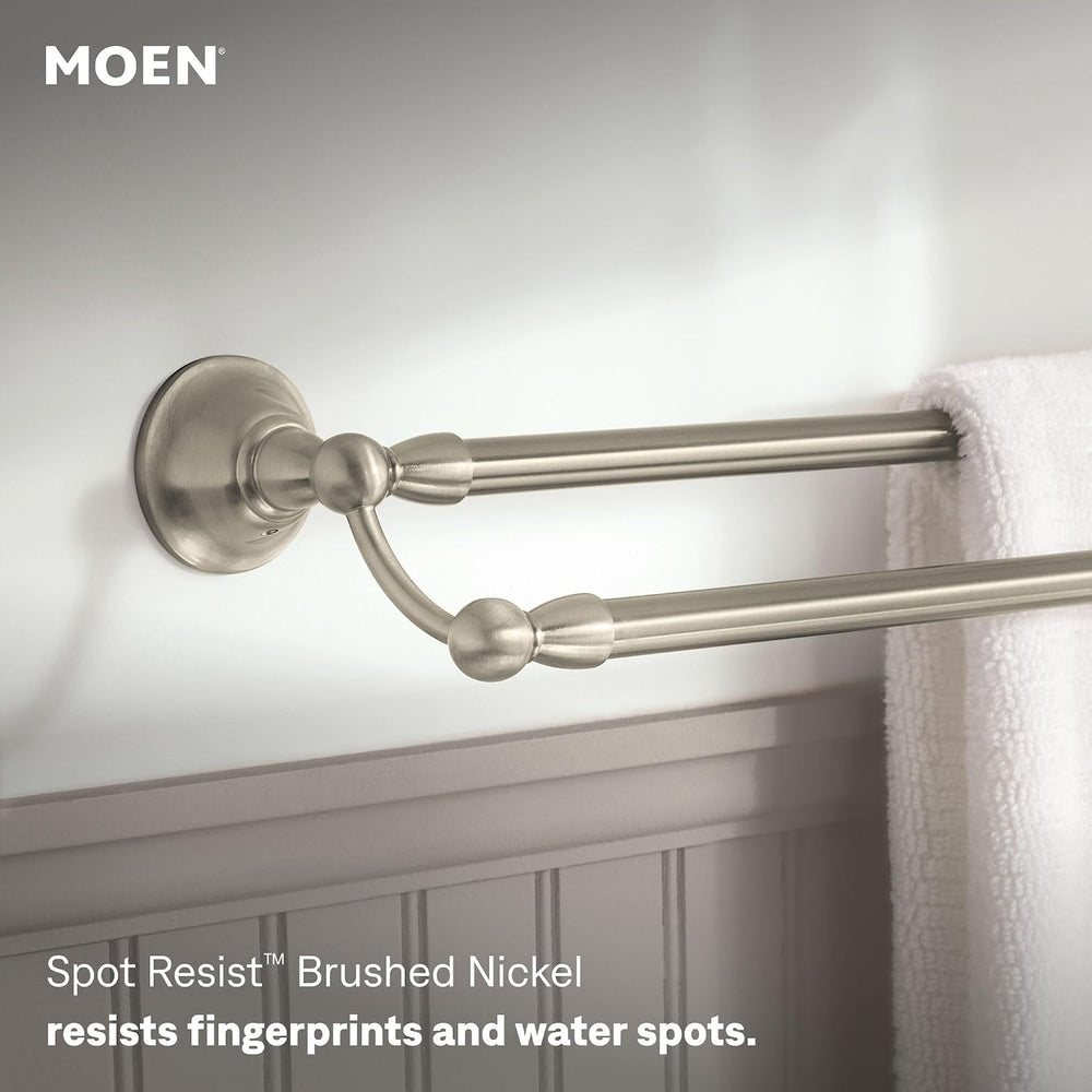 Moen Sage Collection Spot Resist Brushed Nickel 24-Inch Double Bathroom Towel...