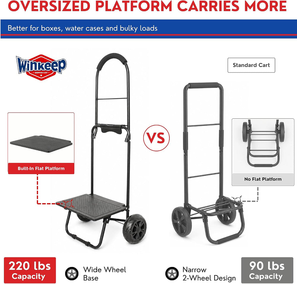 Shopping Cart, Super Loading Grocery Trolley, 220 lbs Capacity, Foldable Cart...