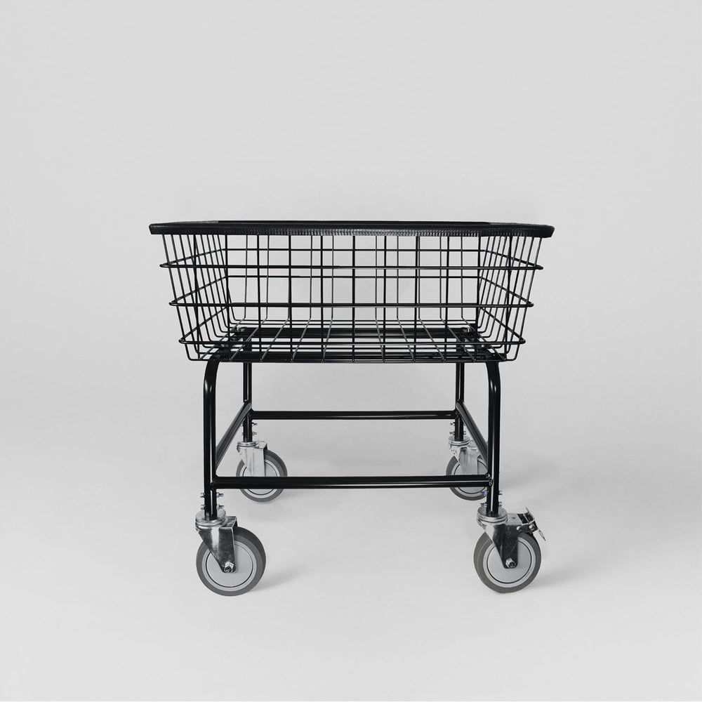 LVP Work Horse Commercial Laundry Cart with Removable Handle (Black, Regular)