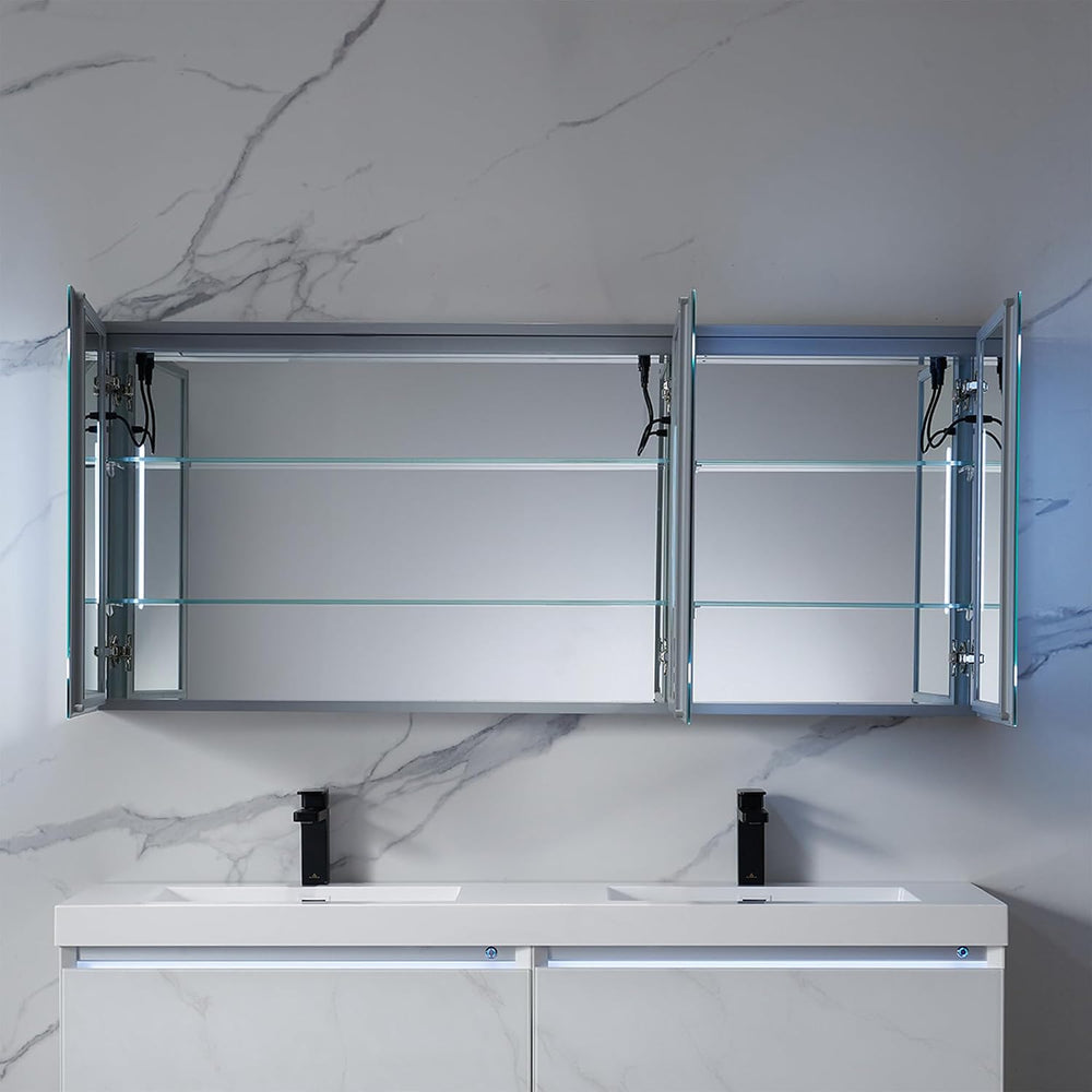 Blossom 60x26 in LED Medicine Cabinet Mirror, Wall Mounted, Anti-Fog