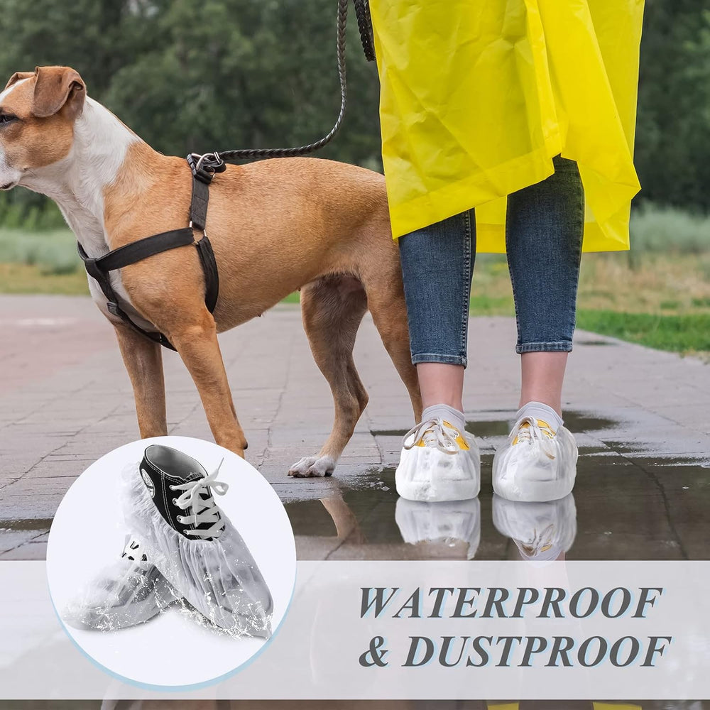 Vabean 1000 Pcs Disposable Shoe Covers Boot Cover, White