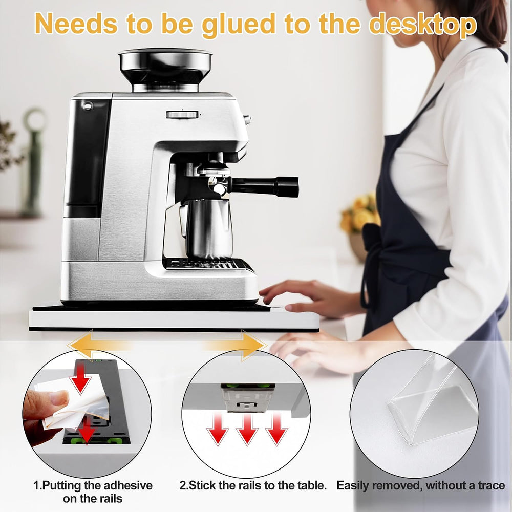 MinBoo Bamboo Appliance Slider,Sliding Tray for Coffee Maker, Kitchen Counter...