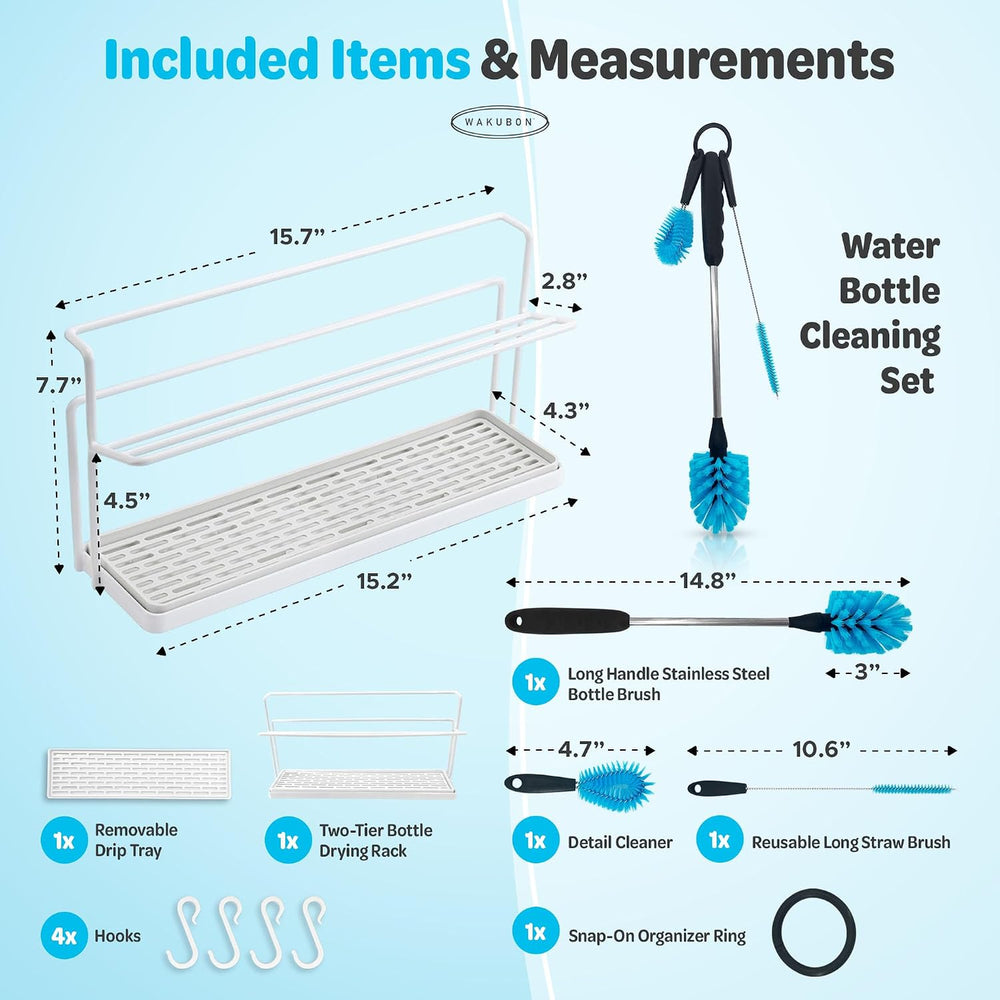Water Bottle Drying Rack for Kitchen Counter – Cup Drying Rack, Tumbler, Mug ...