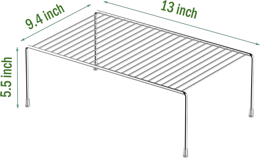 Redrubbit 4 Pack Medium (13 x 9.4 Inch) Cabinet Storage Shelf Rack, Rustproof...