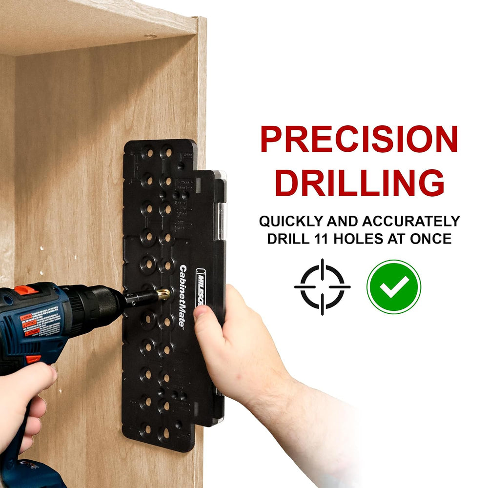 Milescraft 1316 CabinetMate - Shelf Pin Drilling Jig, Create Holes for Wobble...
