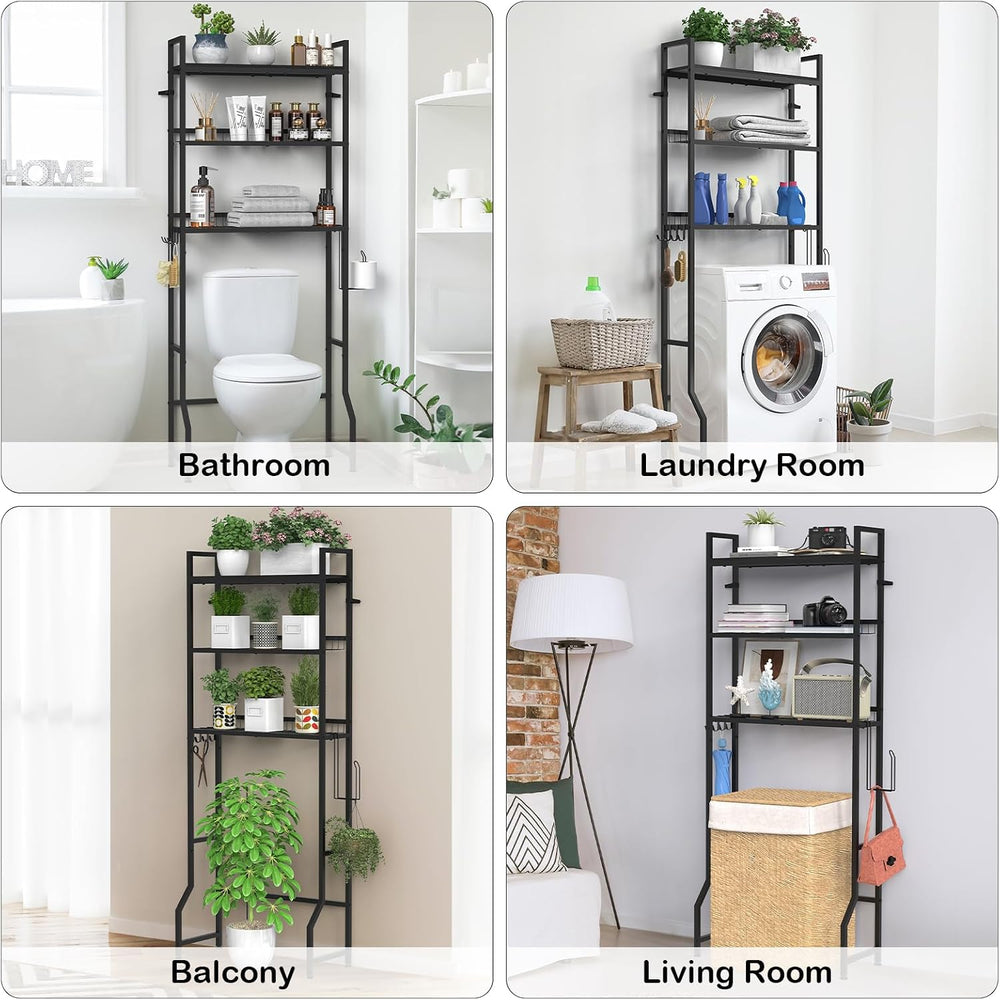 Over The Toilet Storage Rack 3 Tier Bathroom Organizer Black