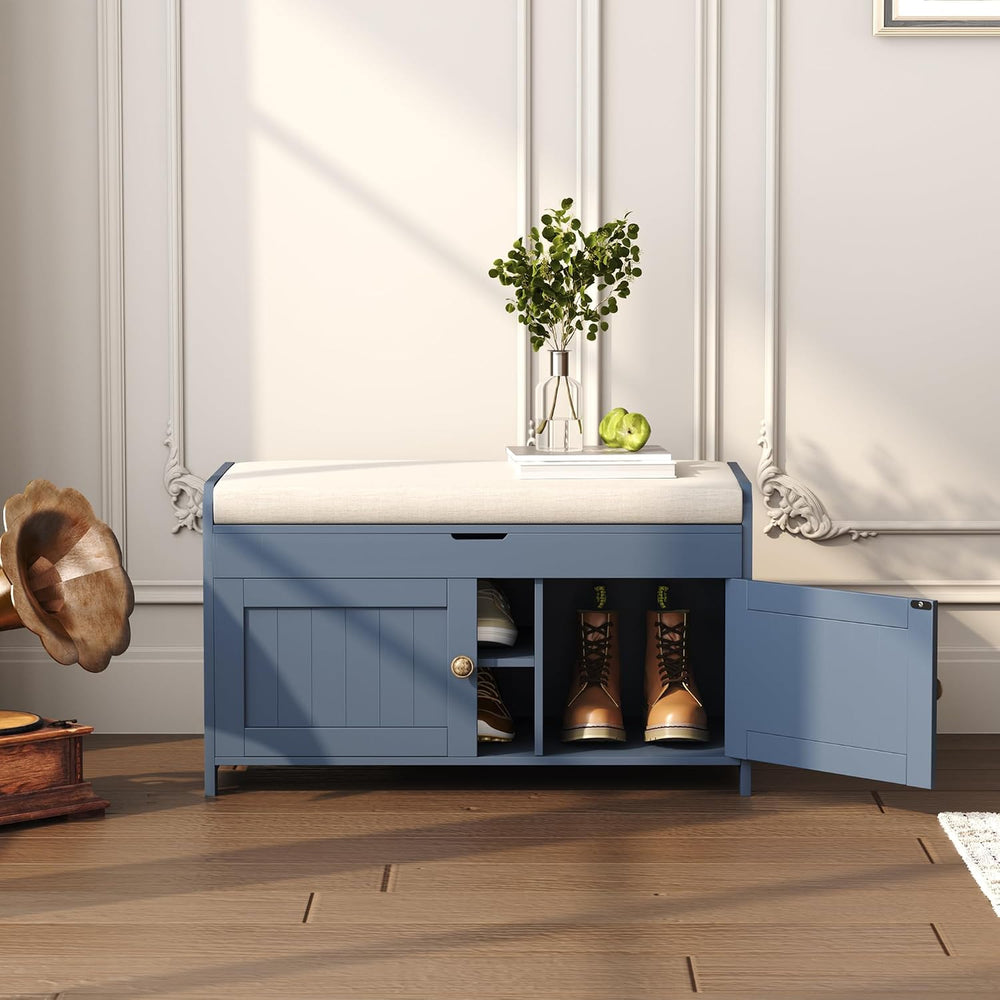 HOMEFORT 30" Shoe Bench with Lift Top Storage, Entryway Bench with Cushi...