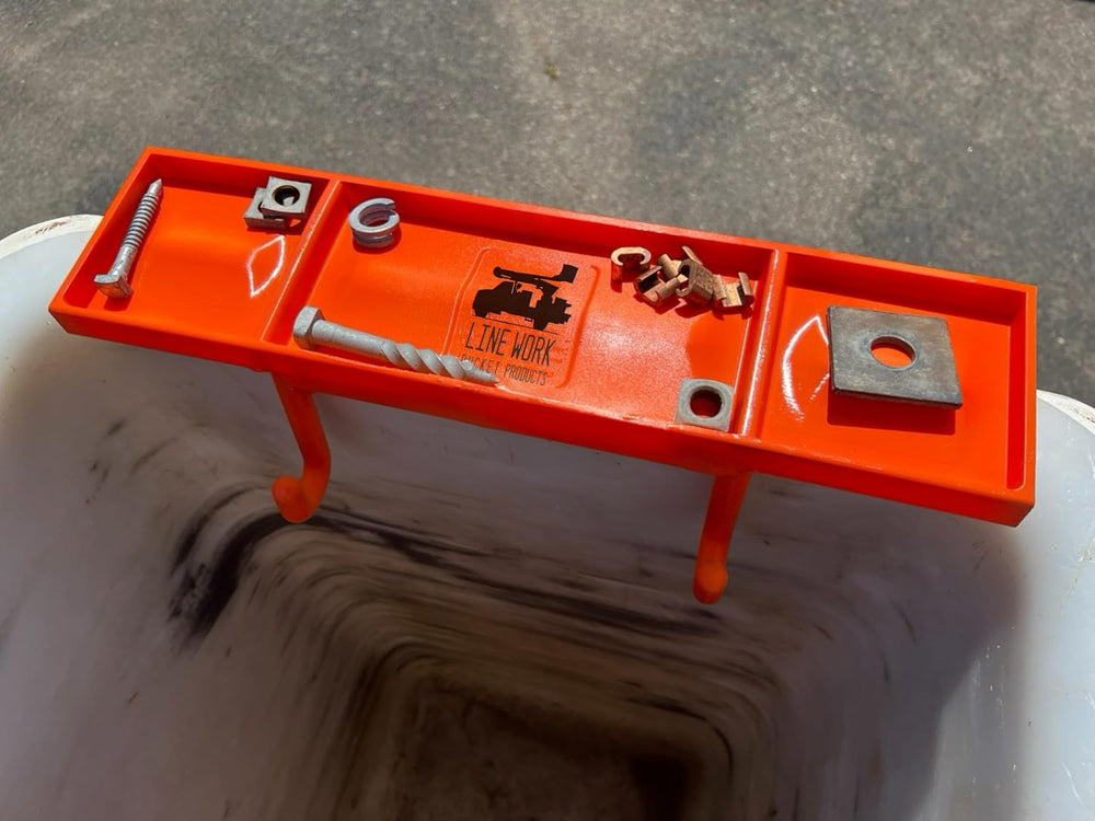 Flat Rack Tray for Utility & Lineman Buckets Glove-Friendly Work Tray wit...