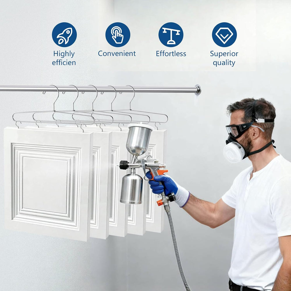 24 Pack Cabinet Door Painting Hanger, 14.57” x 5.24” Door Painting Brackets w...