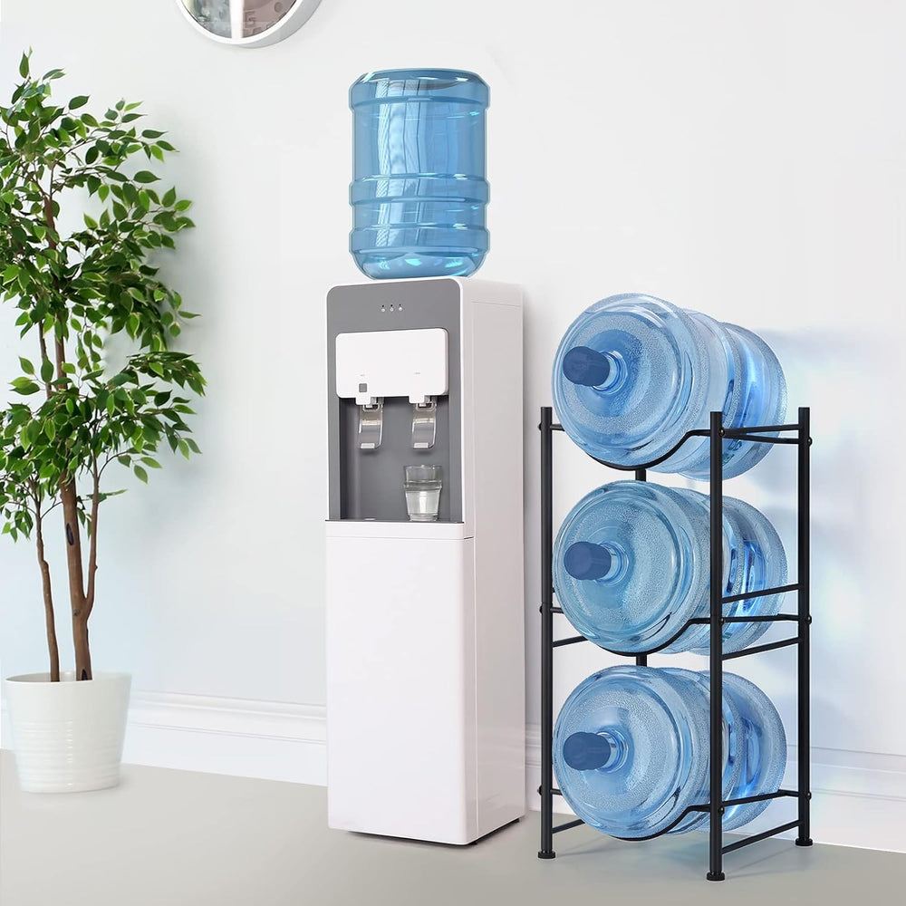 smusei 5 Gallon Water Bottle Jug Holder 3 Tier Heavy Duty Cooler Jug Storage ...