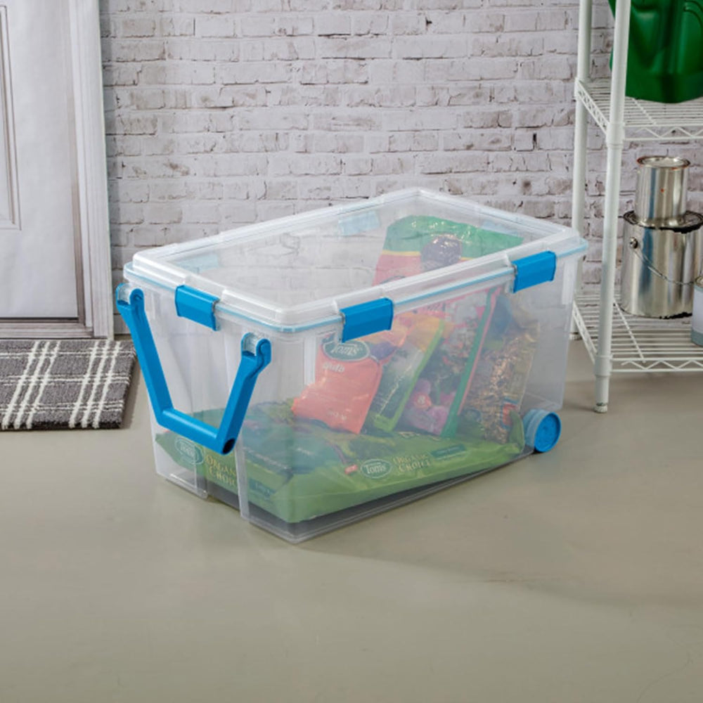 Sterilite Gasket Storage Box with Lids for Home & Office, 120 Quart, 6-Pack