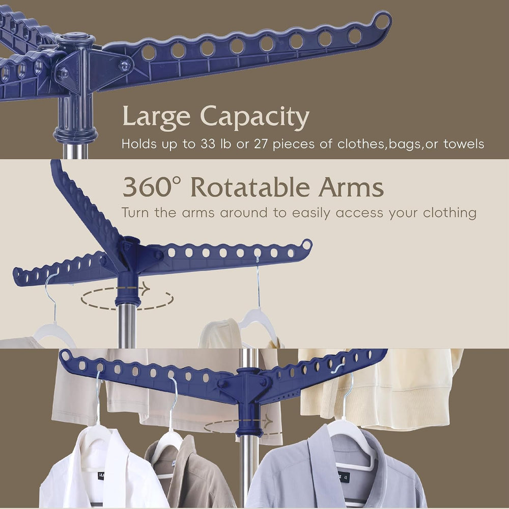 Beaudaily Clothes Drying Rack, Foldable 74.8-Inch Laundry Drying Rack, Indoor...
