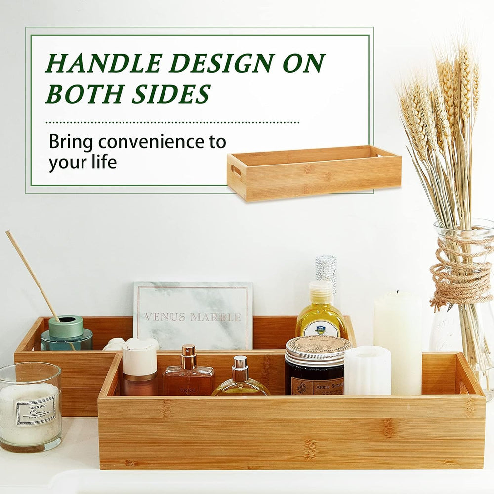 Maitys 2 Pcs Wood Toilet Paper Basket Bamboo Toilet Paper Tank Topper Wooden ...