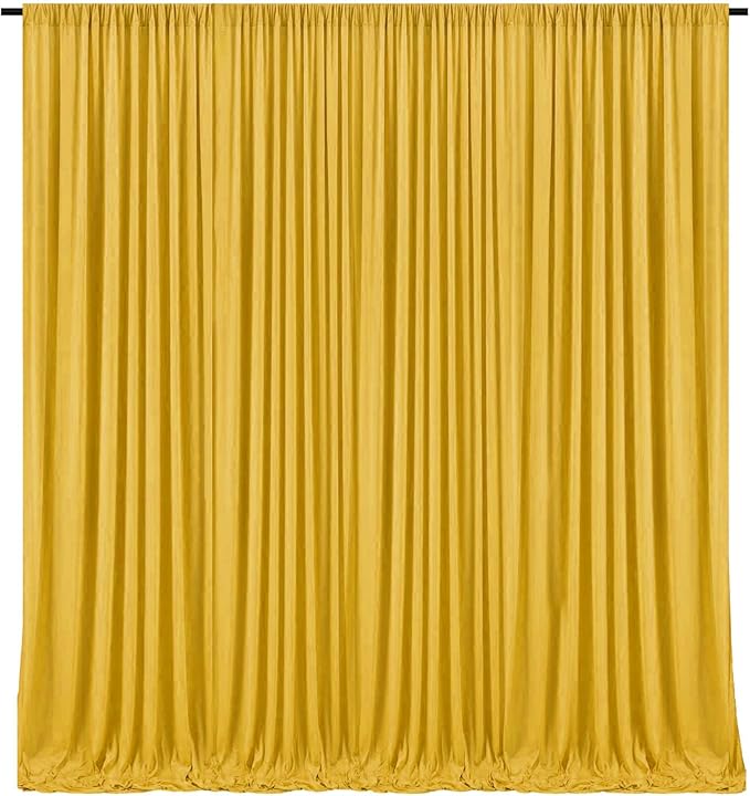 10 x 10 Feet Gold Backdrop Curtain for Partie, Background Curtains for Photos...
