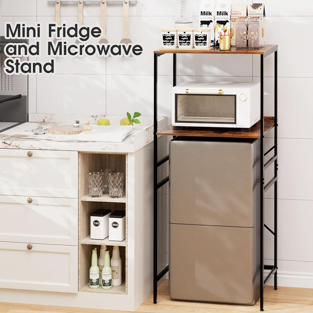 Mini Fridge Shelf 2 Tier Mini Fridge and Microwave Storage Rack
