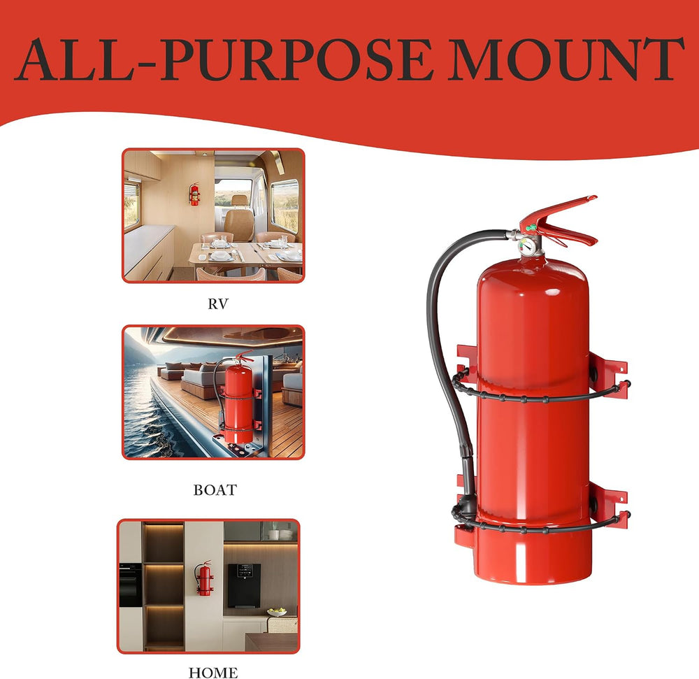 Universal Fire Extinguisher Mount Bracket, 2.5&5lb Extinguishers, 1 Pack