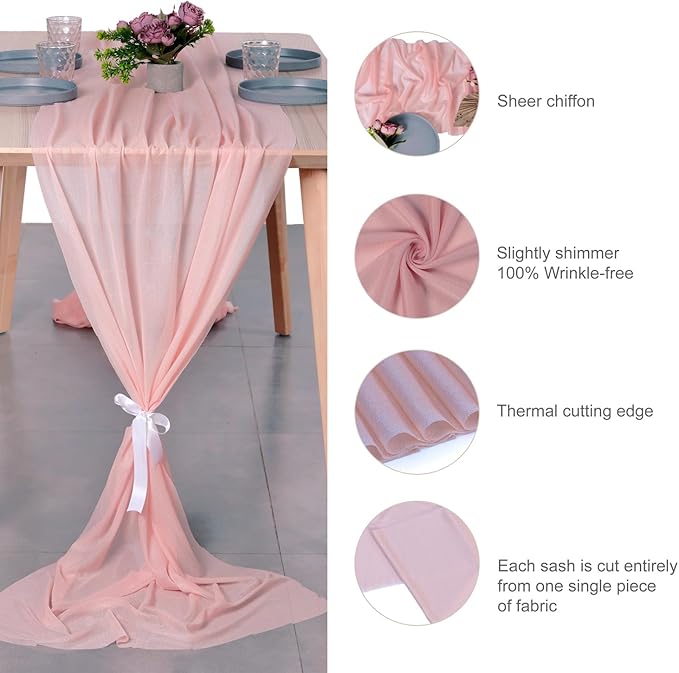 MDS Halloween Chiffon Table Runner - 12 Pack, 29 x 170 Inches, 14ft Each - Sh...