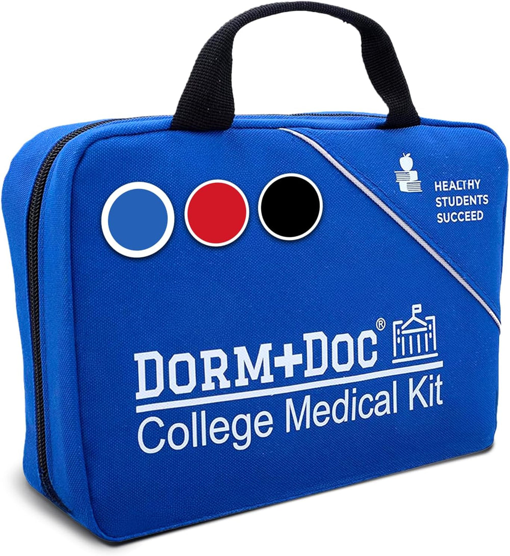 College 175pc Emergency First Aid Kit for Dorm Rooms (Blue)