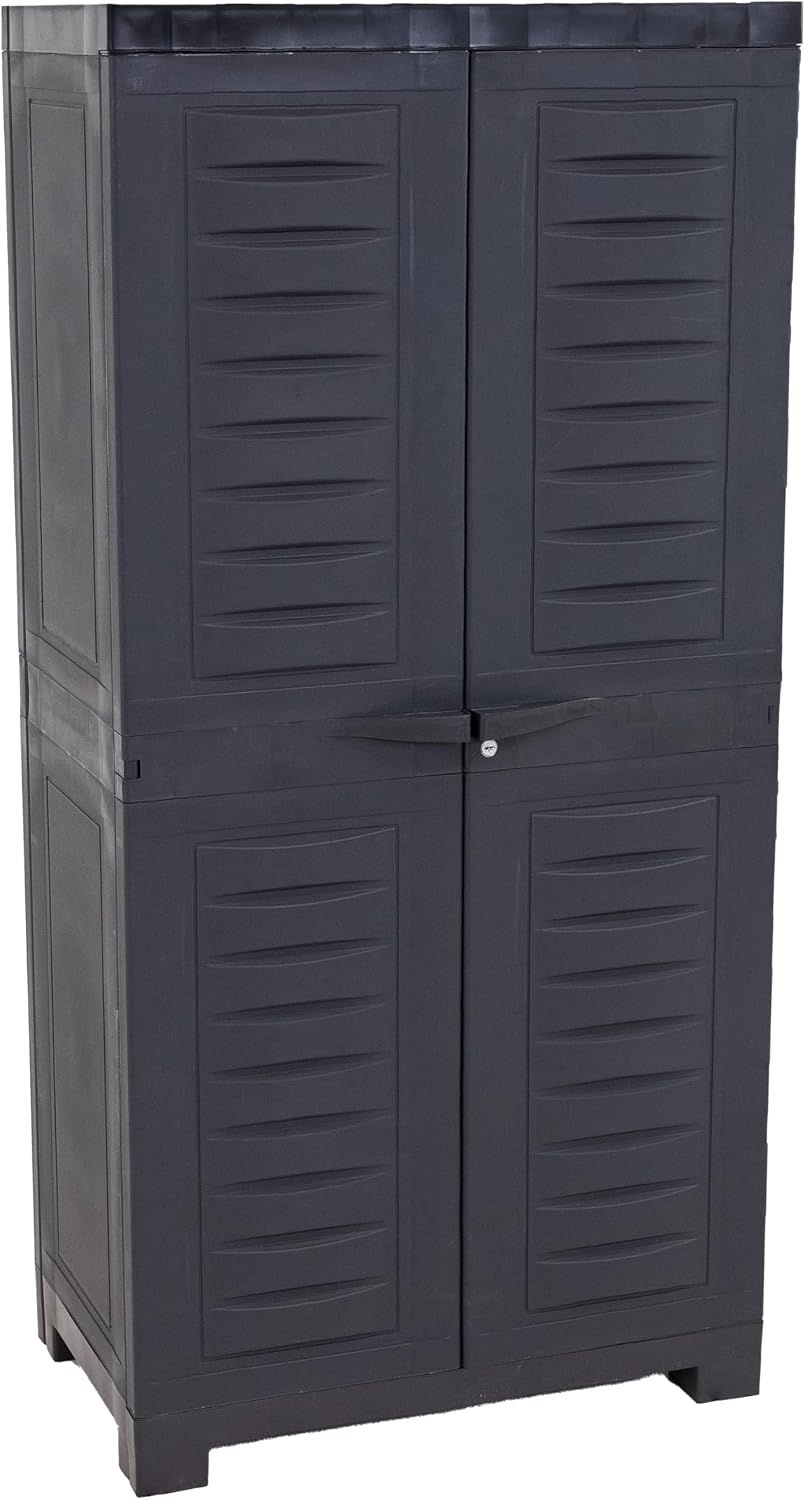 Sunnydaze 48" Garage Storage Cabinet with Locking Doors & Shelves, C...