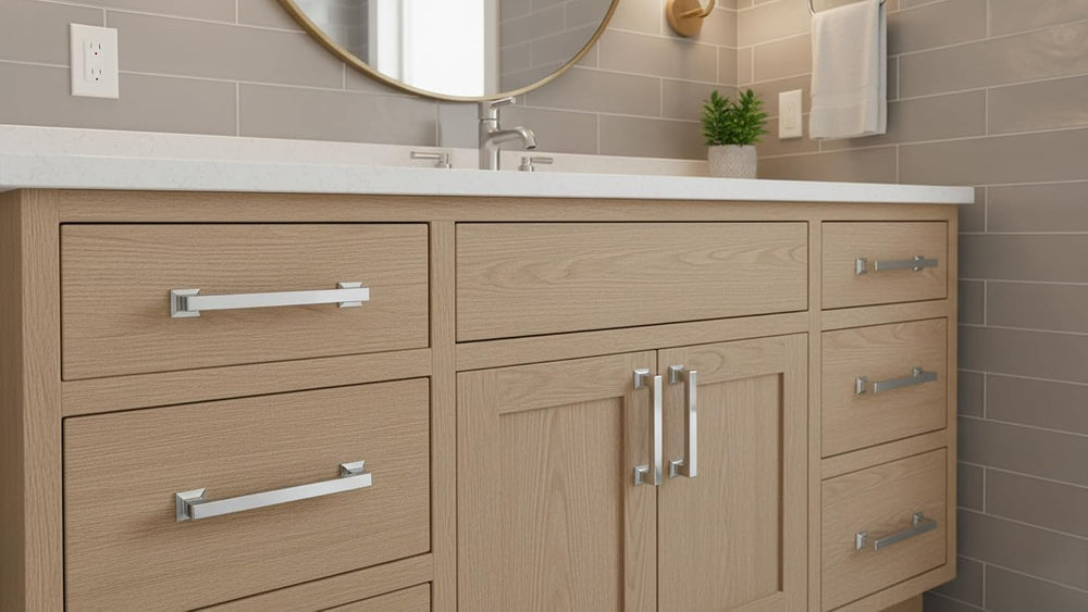 Alzassbg 3" Polished Chrome Cabinet Pulls and Handles 10 Pack, AL3046CP