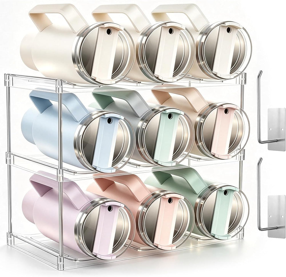 DOITOOL 3-tier Tumbler Organizer Set Water Bottle Organizer