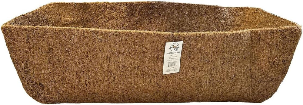 30in Long Molded Coco Fiber Liner for Window Hayrack Planters 30x8x8 2PK
