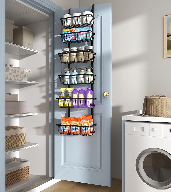 12 Inch Wide Narrow Over The Door Pantry Organizer, Pantry Organization and