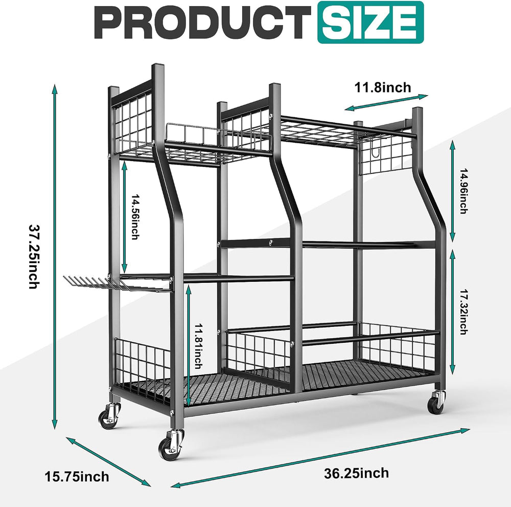 Garden Tool Organizer Stand, Garage Tool Storage Organization