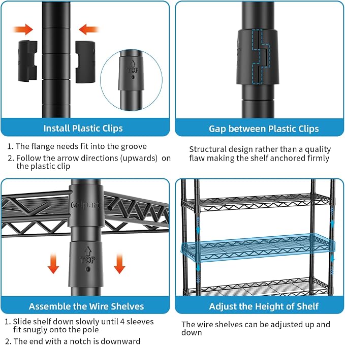 Heavy Duty Garment Rack Large Clothes Rack, Freestanding Closet Portable
