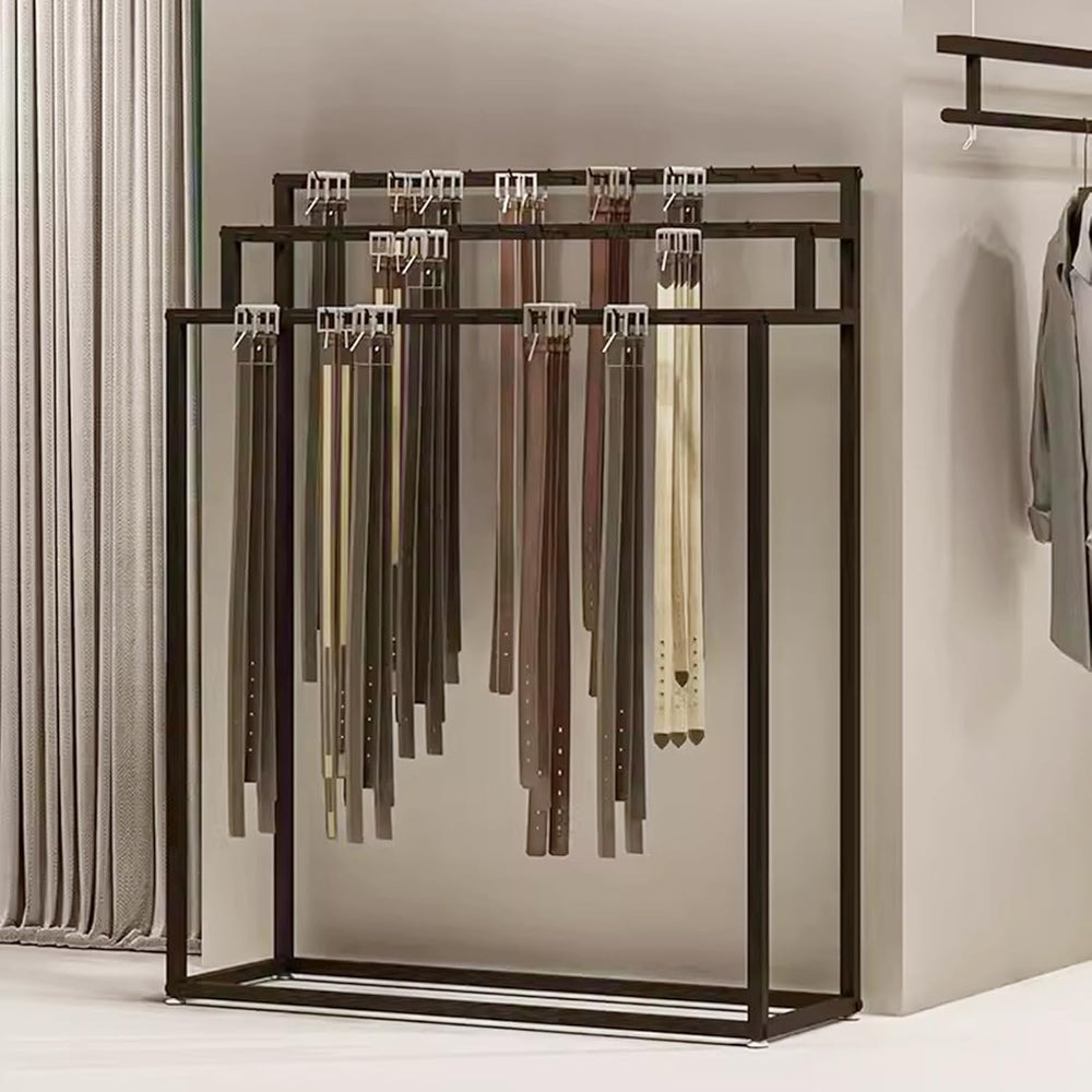 Floor Mounted Metal Belt Hanger Scarf Rack for Retail (100X40X150CM)