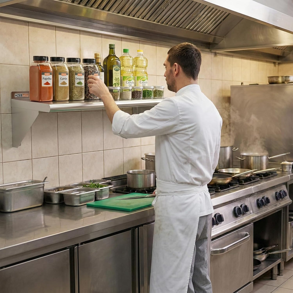 NSF Stainless Steel Wall Shelf 12x30 Inches for Commercial Kitchen