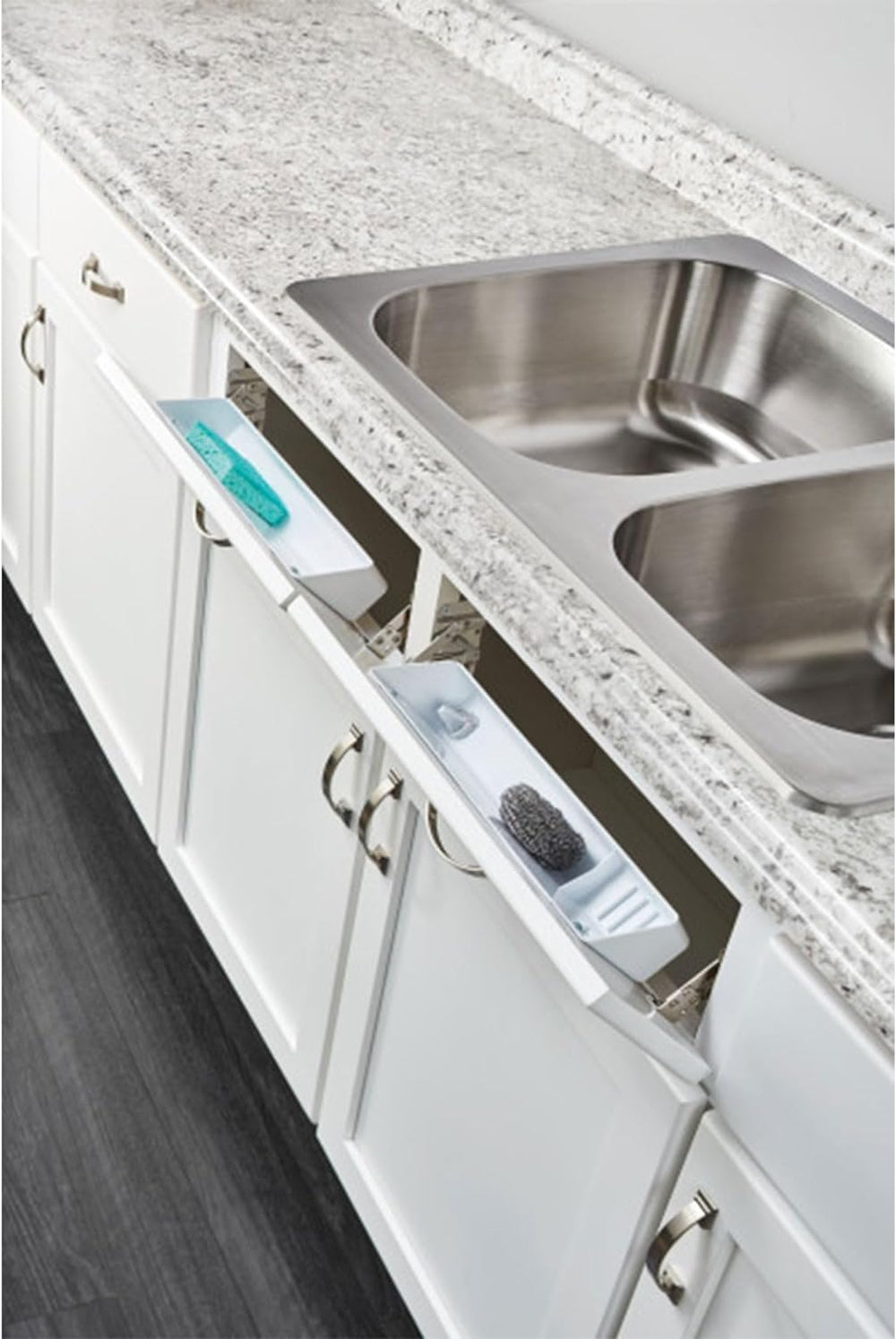Rev-A-Shelf Tip-Out Sink Tray for Cabinets, Min Opening 13.25" W, 2 Pack