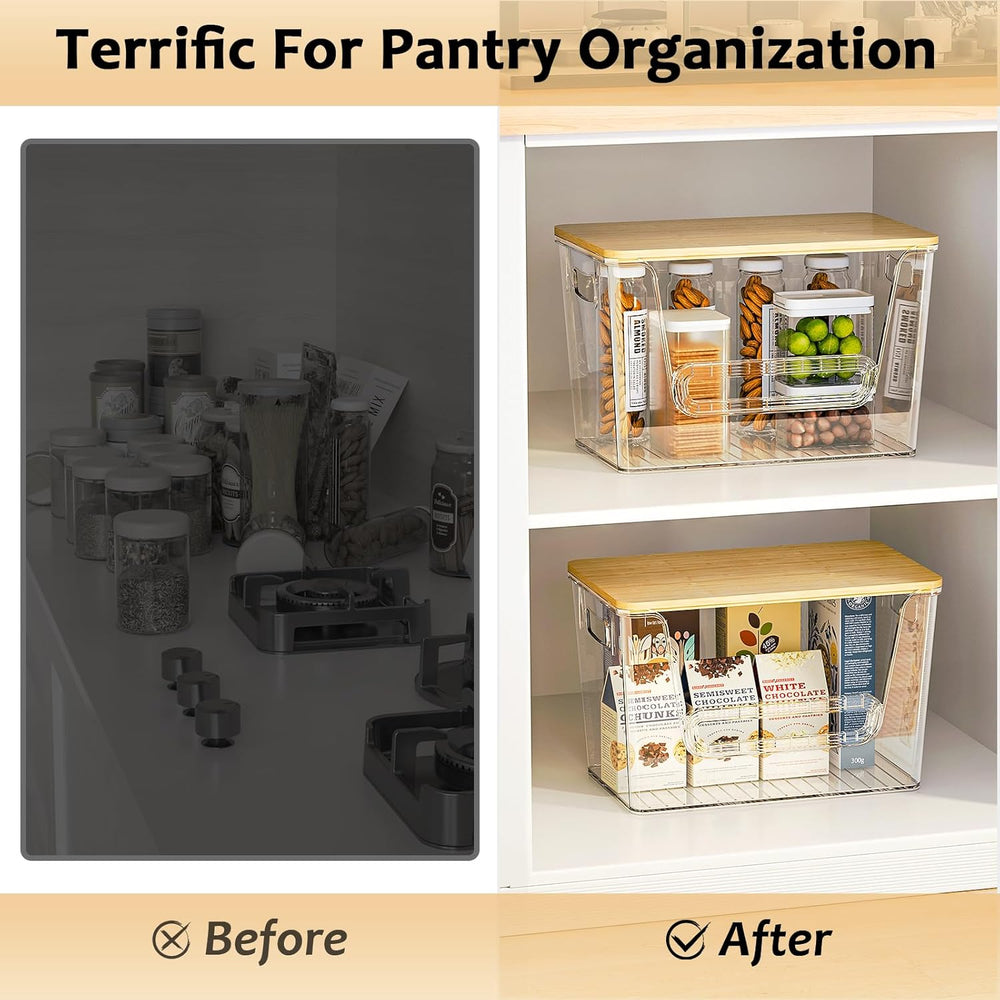 Delamu 3 Pack Pantry Organizers and Storage, Stackable Trash Bag Holder