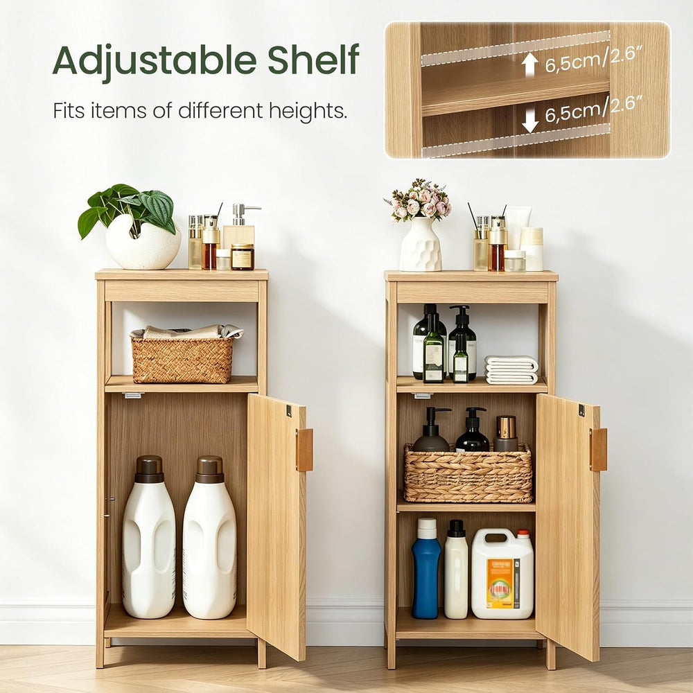 Bathroom Cabinet, Freestanding Bathroom Storage Cabinet with Door and Shelves...