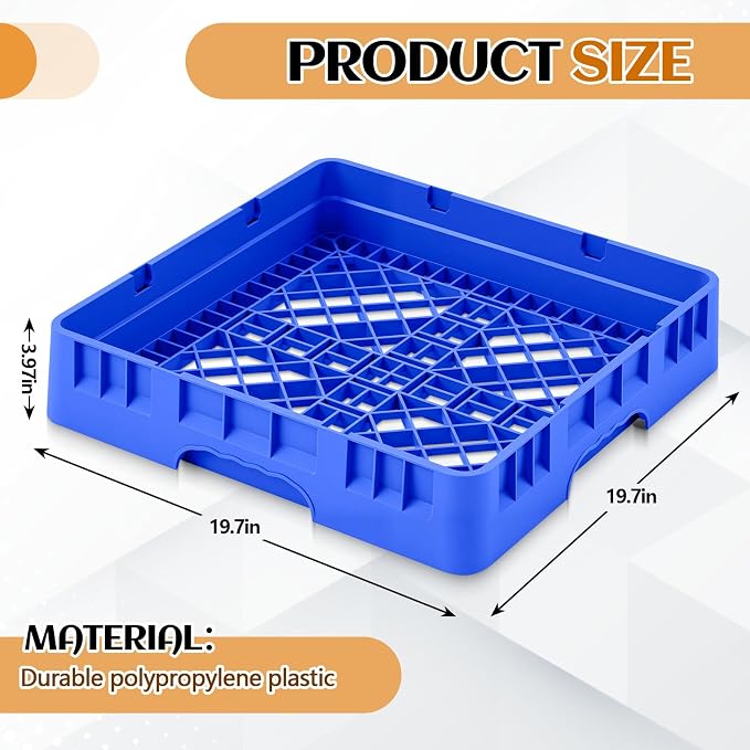 Commercial Dishwasher Tray Rack Polypropylene Full Size Flatware Rack