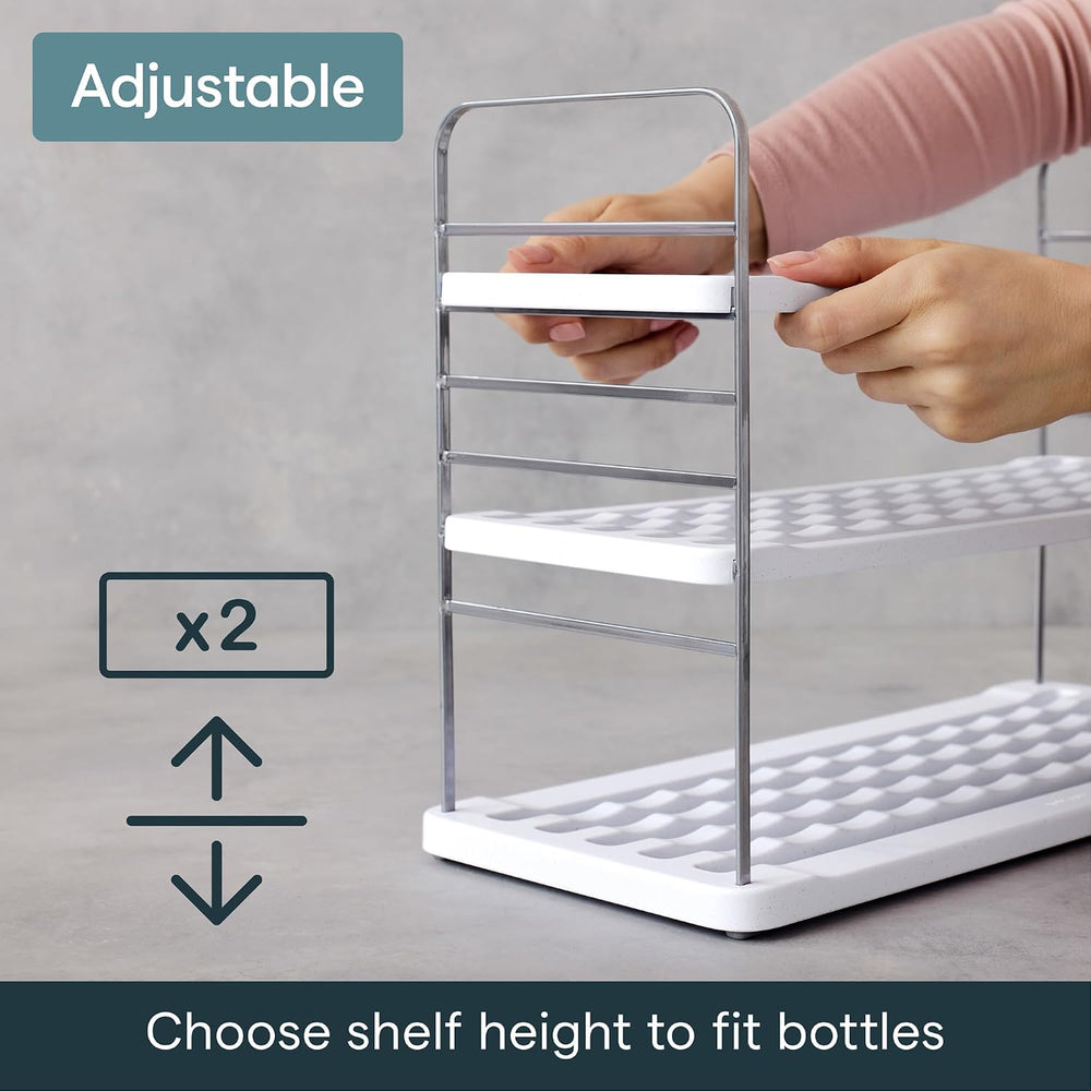 YouCopia UpSpace 12 Water Bottle Organizer, Adjustable Tumbler Cabinet Rack