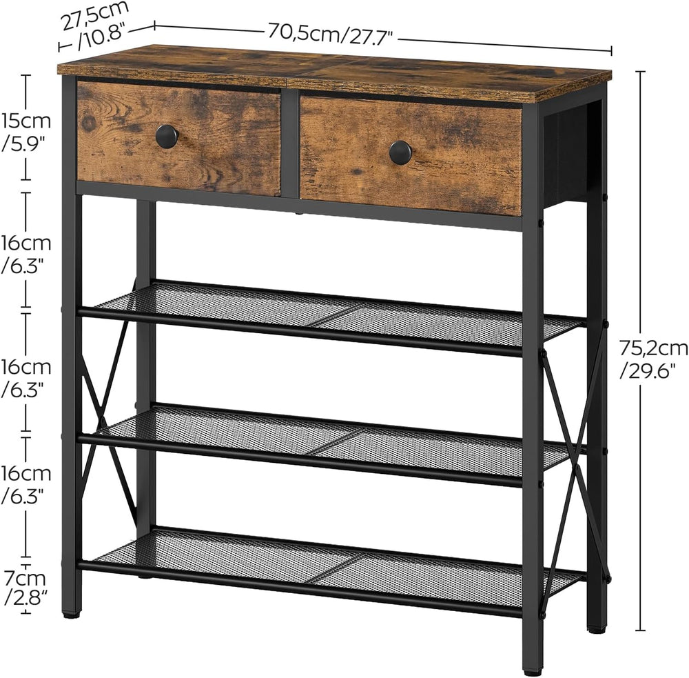 YATINEY 4 Tier Shoe Rack, Large Capacity Shoe Storage Organizer, Metal Shoe S...