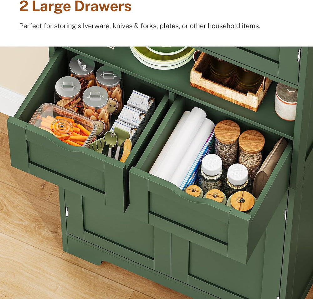 Kitchen Pantry Cabinet with 4 Door Shelves, Tall Storage Cabinet