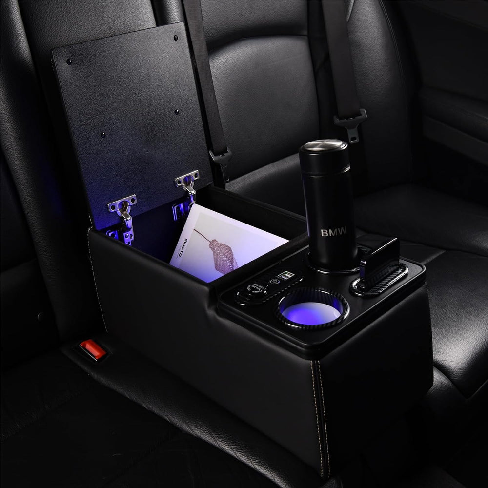 Coverado Car Center Console, Universal Rear Bench Seat Console, Back Seat Car...