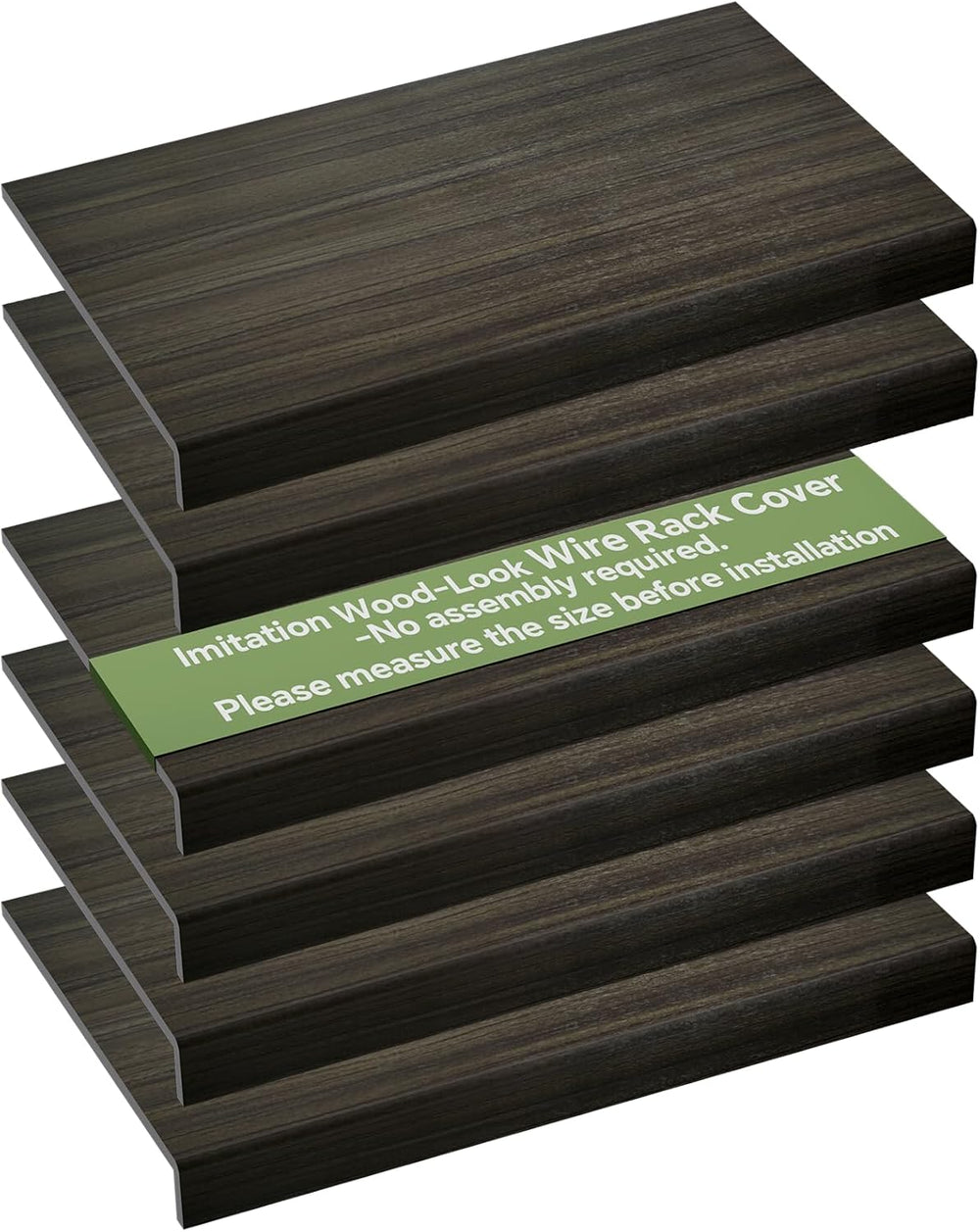 6 PCS Wire Rack Covers for Pantry Wood Grain, 33''W * 16''D (...