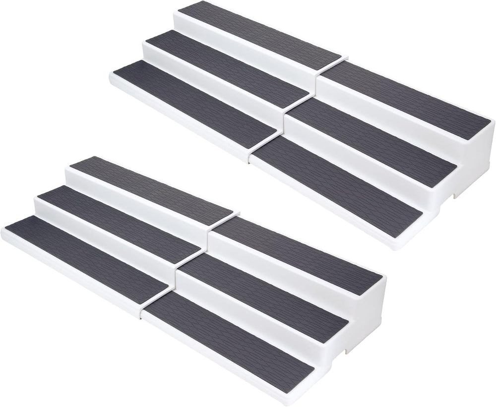 Copco – Pro Expandable 3 Tier Cabinet Organizer – Gray, Set of 2