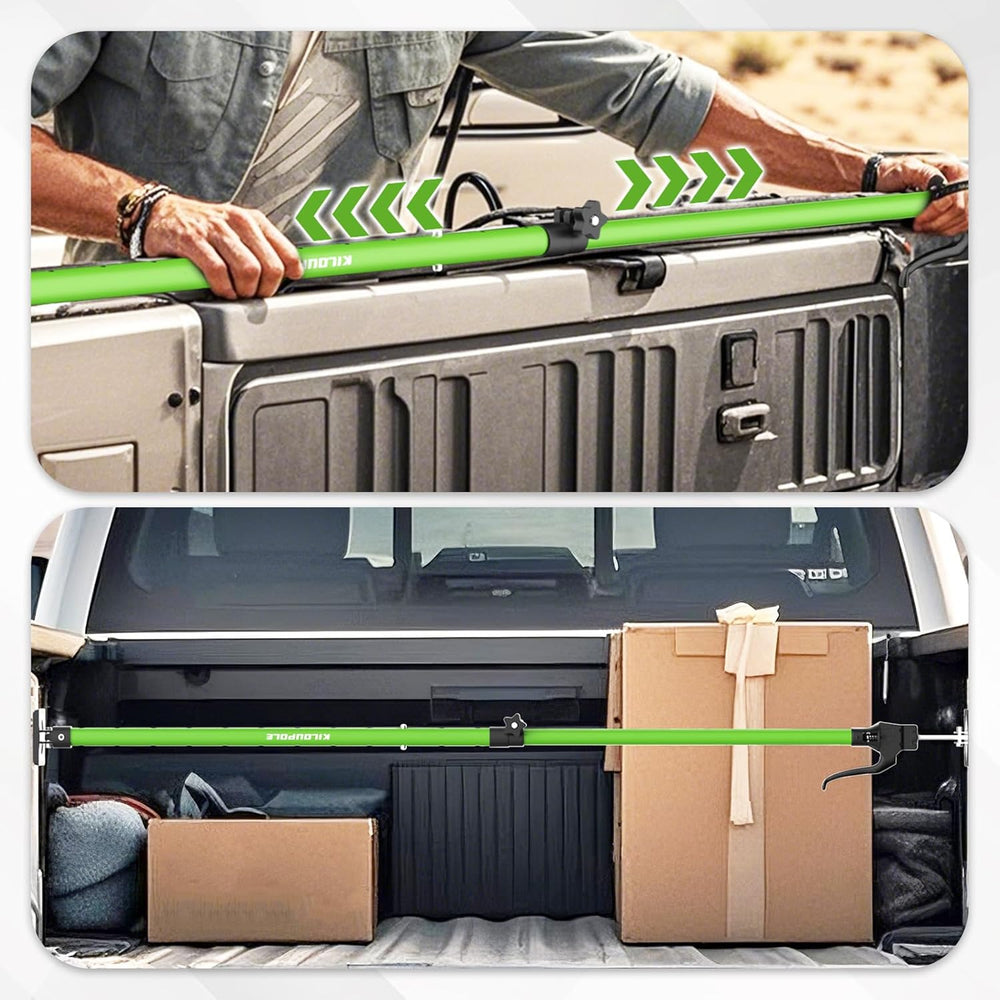 KILOUPOLE Adjustable Cargo Bar, 40" to 79" Non-Slip Truck Bed Divid...