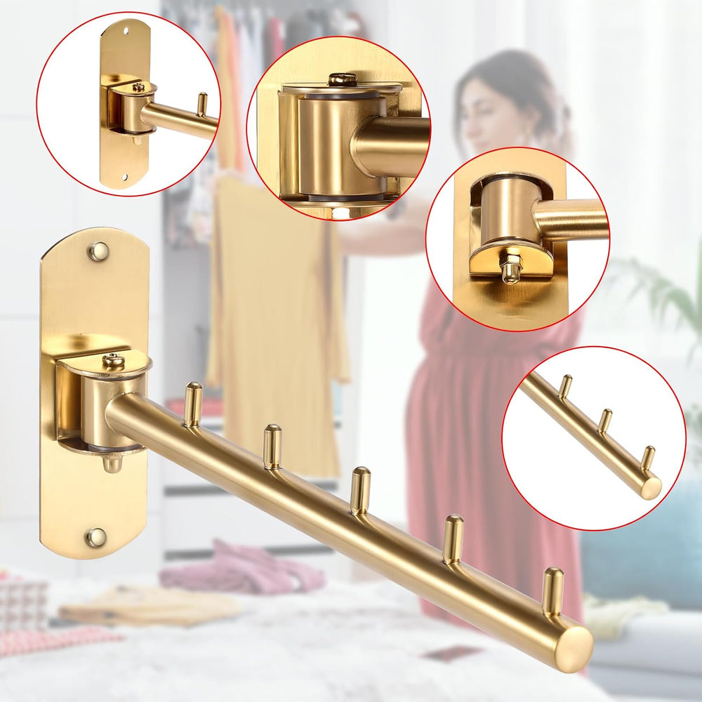Sumnacon Clothes Rack, 2 Pcs Stainless Steel Clothes Hanger, Wall Mounted Clo...