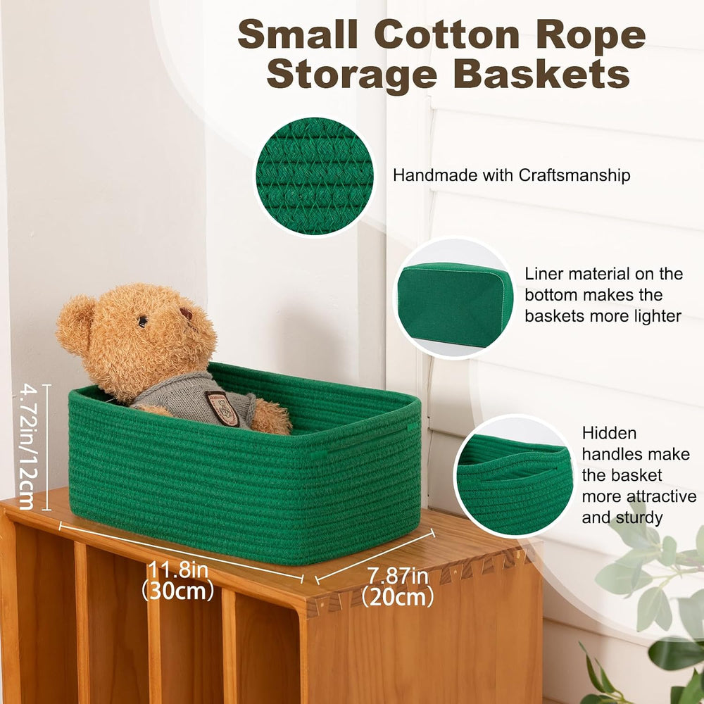 OIASKET 3 Pack Small Storage Baskets for Organizing, Cute Woven Decorative Gi...