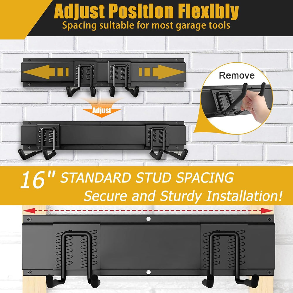 KOFANI 48IN 700LB Heavy Duty Garage Tool Organizer Wall Mount Storage Rack