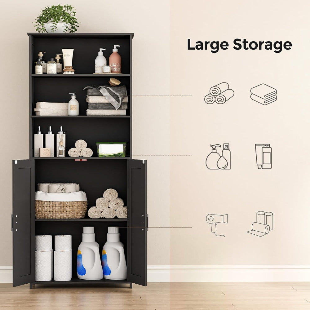 67" Tall Bathroom Storage Cabinet, Bathroom Floor Cabinet