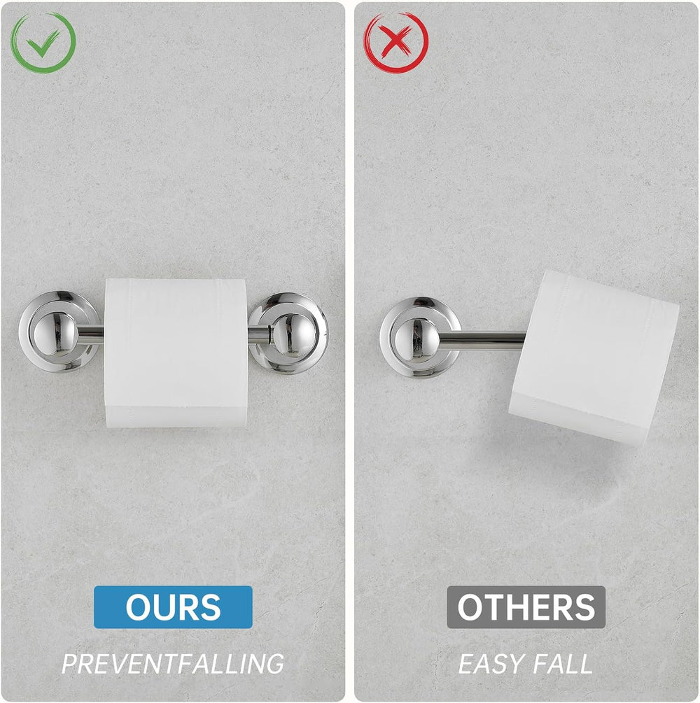 Pivoting Toilet Paper Holder and Hand Towel Ring, Polished Chrome