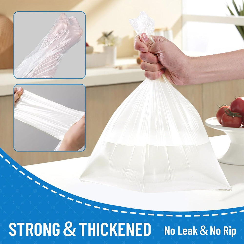 LainNeala Small Trash Bags 4 Gallon, 1000 Count Small Garbage Bag Bathroom Wh...