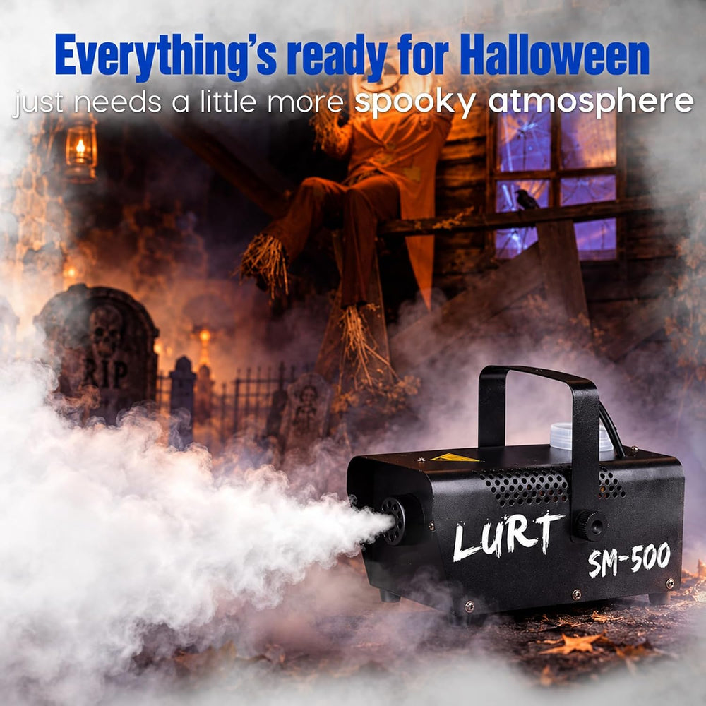 LURT Fog Machine Smoke Machine Indoor Outdoor Halloween Smoke Maker Stage