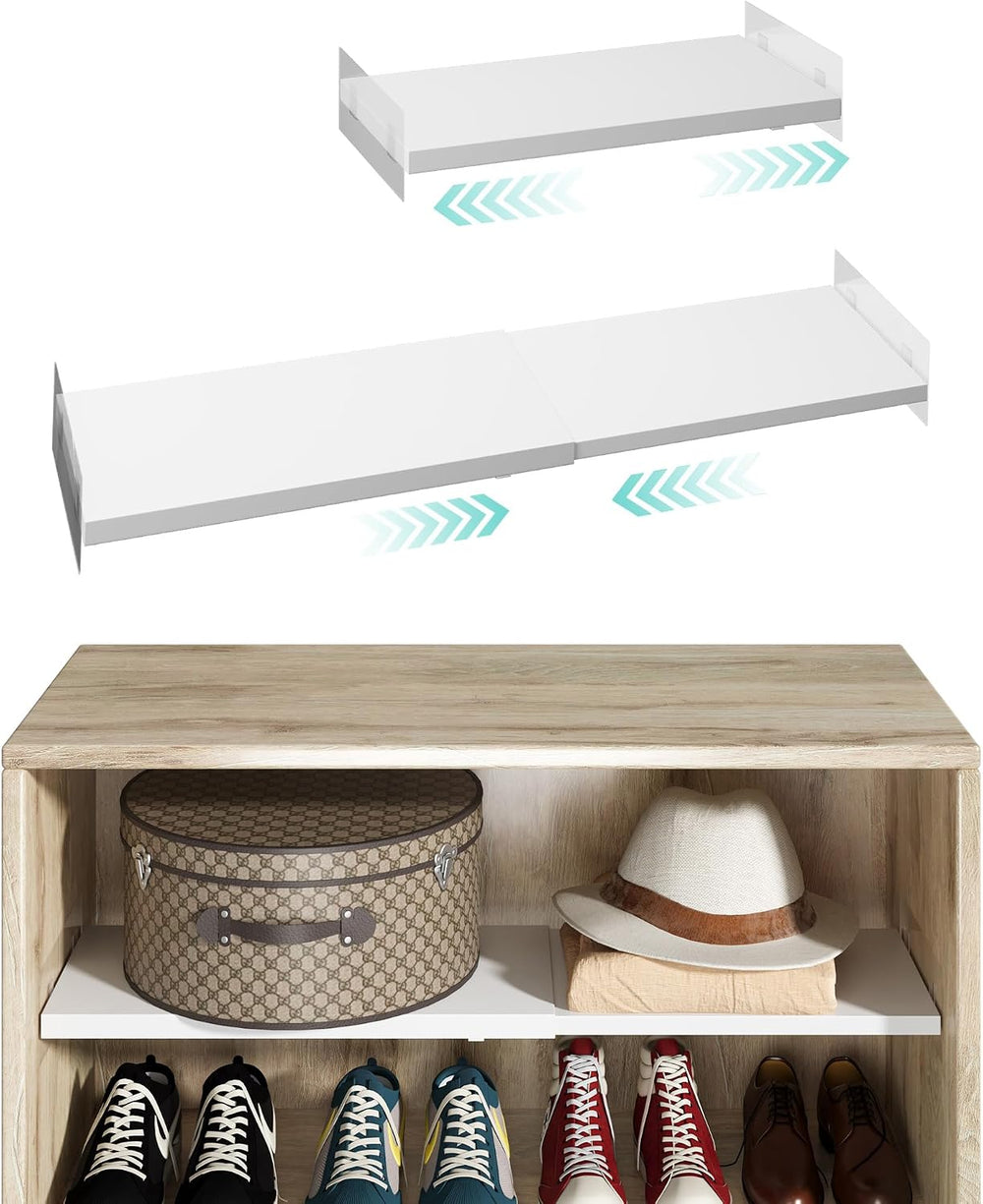 2Pcs Adjustable Closet Shelves Organizer, 17"~31.5''L x 7.87'...